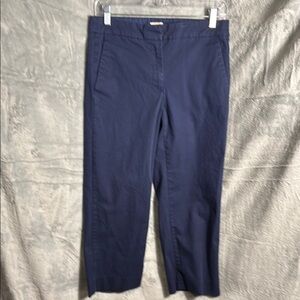 J. Crew pants cropped women size 4 blue pants stretch cotton‎ blend